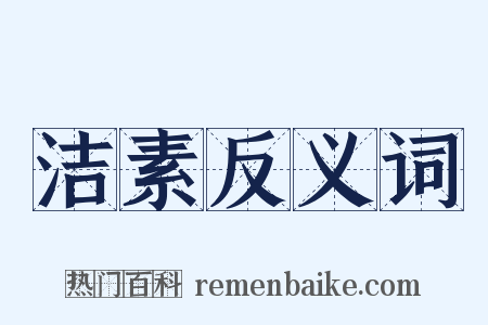 洁素反义词是什么意思的图片